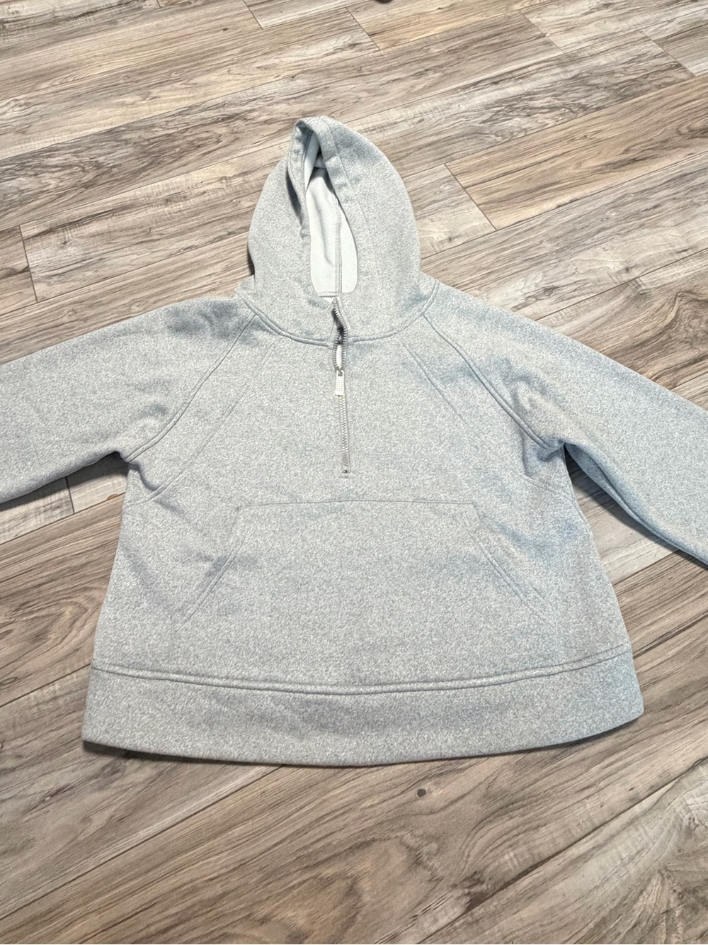 Ulu Light Gray Half-Zip Hooded Sweater